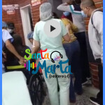 Cayó ascensor del Hospital de Santa Marta,bajaba con varias personas.
